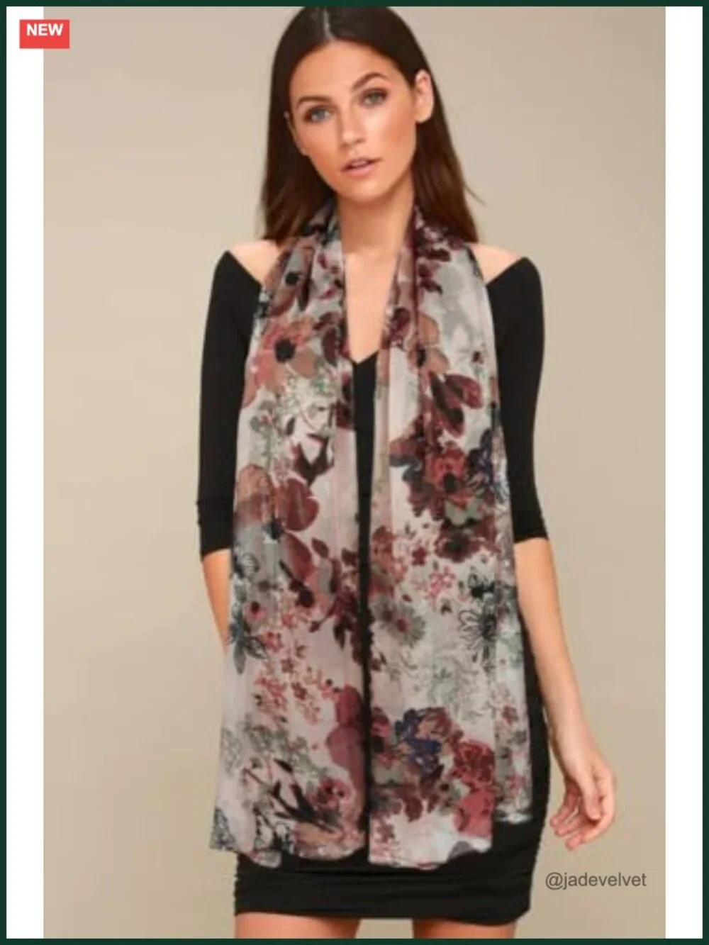 Lightweight Floral Fashion Scarf for Women, 70.8